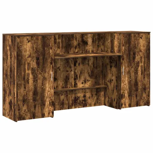 Recepcijski stol 200x50x103,5 cm od konstruiranog drva - Dimljeni hrast 200 x 50 x 103.5 cm Cijena