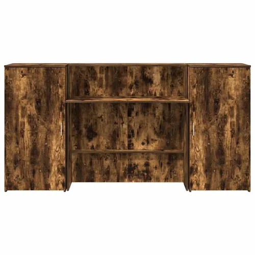 Recepcijski stol 200x50x103,5 cm od konstruiranog drva - Dimljeni hrast 200 x 50 x 103.5 cm Cijena