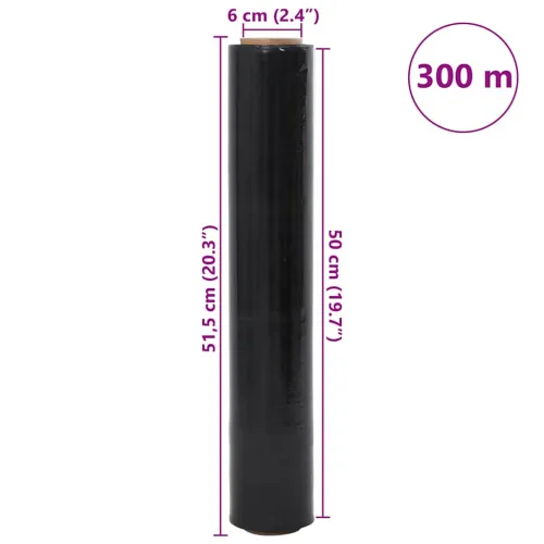 rastezljiva folija 2 kom crna 17 μm 50 cm x 300 m - Crna 50 cm x 300 m (debljina 17 μm) 2 Cijena