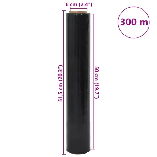 rastezljiva folija 6 kom crna 30 μm 50 cm x 300 m - Crna 50 cm x 300 m (debljina 30 μm) 6 Cijena