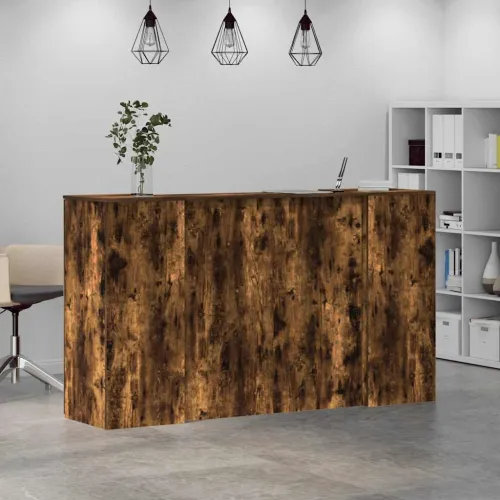 Recepcijski stol 180x50x103,5 cm od konstruiranog drva - Dimljeni hrast 180 x 50 x 103.5 cm Cijena