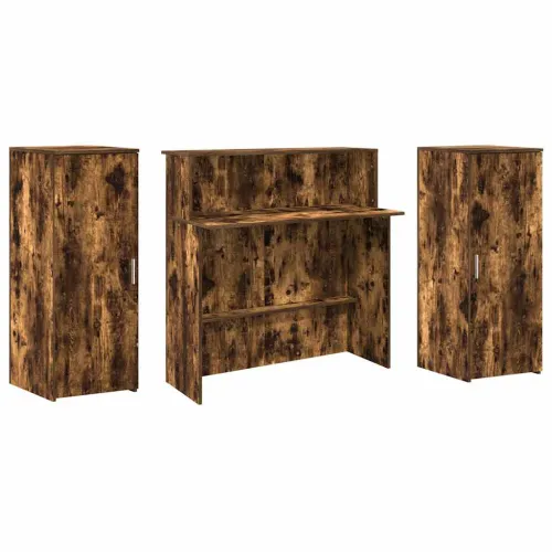 Recepcijski stol 180x50x103,5 cm od konstruiranog drva - Dimljeni hrast 180 x 50 x 103.5 cm Cijena