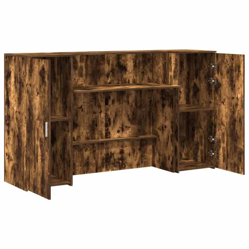 Recepcijski stol 180x50x103,5 cm od konstruiranog drva - Dimljeni hrast 180 x 50 x 103.5 cm Cijena