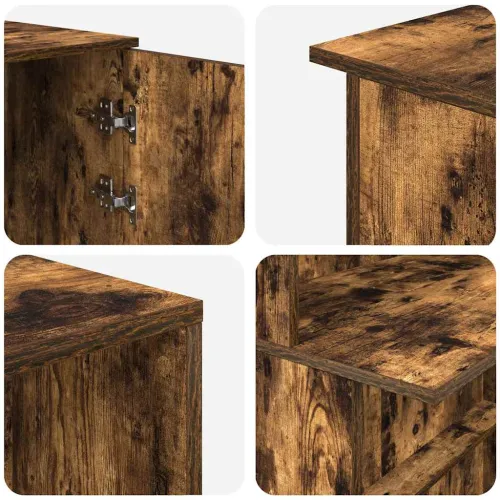 Recepcijski stol 180x50x103,5 cm od konstruiranog drva - Dimljeni hrast 180 x 50 x 103.5 cm Cijena