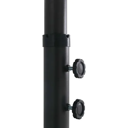 Vanjski suncobran s aluminijskim stupom 460 x 270 cm crni - Crna Cijena