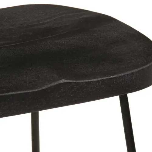Barski stolci 2 kom crni 45x40x62 cm masivnog drva manga - Crna 45 x 40 x 62 cm masivno drvo manga Cijena
