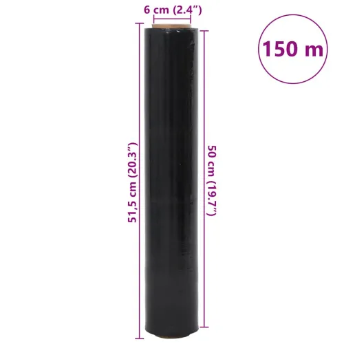 rastezljiva folija 2 kom crna 30 μm 50 cm x 150 m - Crna 50 cm x 150 m (debljina 30 μm) 2 Cijena