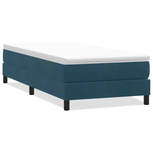 Box Spring krevet bez madraca tamnoplavi 90x210 cm samt - Tamno plava 25 cm 90 x 210 cm Cijena