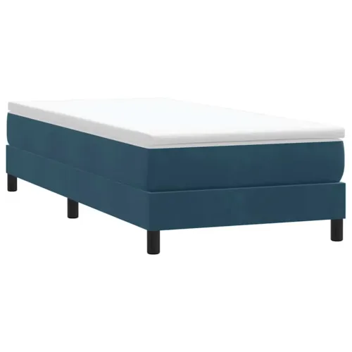 Box Spring krevet bez madraca tamnoplavi 90x210 cm samt - Tamno plava 25 cm 90 x 210 cm Cijena