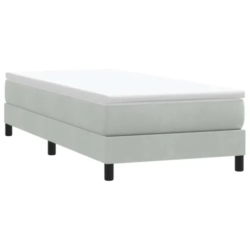 Box Spring krevet bez madraca svijetlo sivi 100x210 cm samt - Svjetlosiva 25 cm 100 x 210 cm Cijena