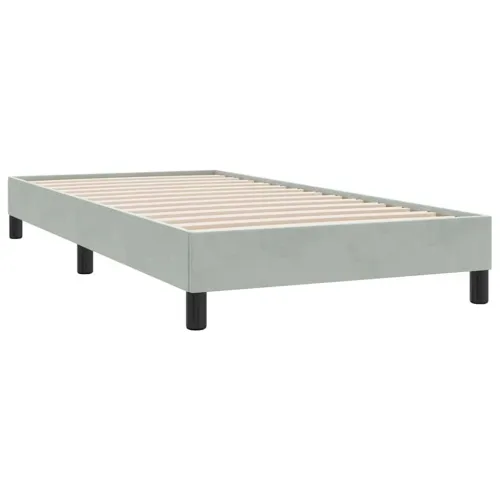 Box Spring krevet bez madraca svijetlo sivi 100x210 cm samt - Svjetlosiva 25 cm 100 x 210 cm Cijena