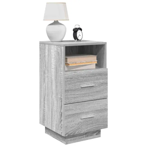 Noćni ormarić s 2 ladice siva sonoma 36x36x68 cm - Sivi hrast sonoma 1 Cijena