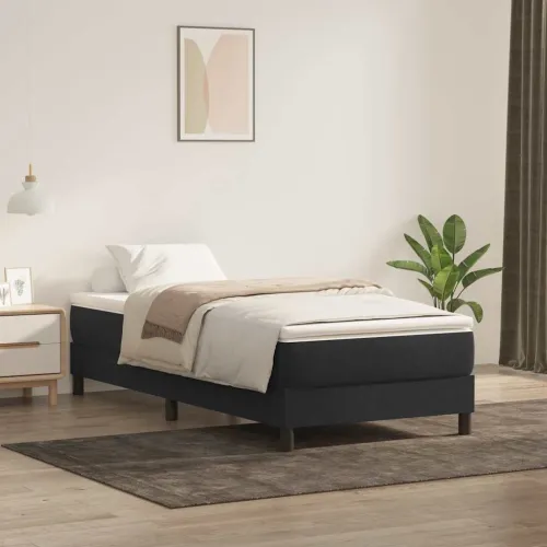 Box Spring krevet bez madraca crni 100x210 cm samt - Crna 25 cm 100 x 210 cm Cijena