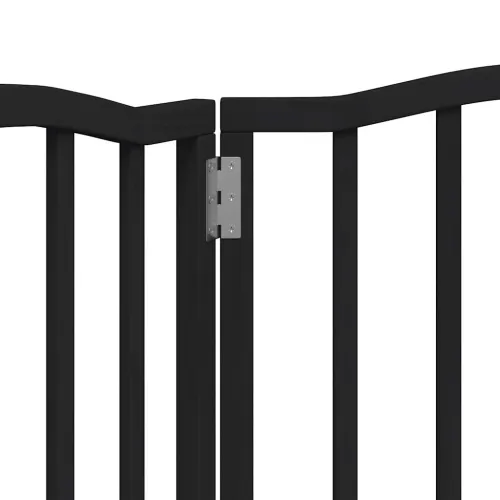 Vrata za pse s 3 panela sklopiva crna 150 cm od drva topole - Crna 50 x 60 x 2 cm 3 Cijena