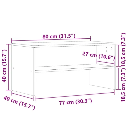 TV ormarić staro drvo 80x40x40 cm konstruirano drvo - Staro drvo 1 Cijena