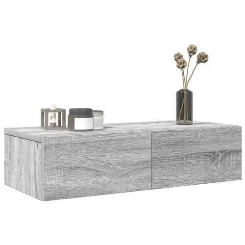 Zidna polica s ladicama siva sonoma 60x26,5x15 cm - Sivi hrast sonoma 60 x 26.5 x 15 cm 1 1 Cijena