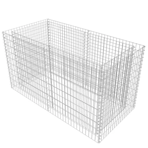 Gabionska sadilica čelična 180 x 90 x 100 cm srebrna Cijena