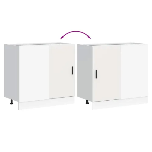 Podni ormarić za Lavabo - Umivaonik “Lyon” Bijeli inženjerski drvo - Bijela 1 1 x kutni donji ormarić (1 vrata) 86 cm 1 Cijena