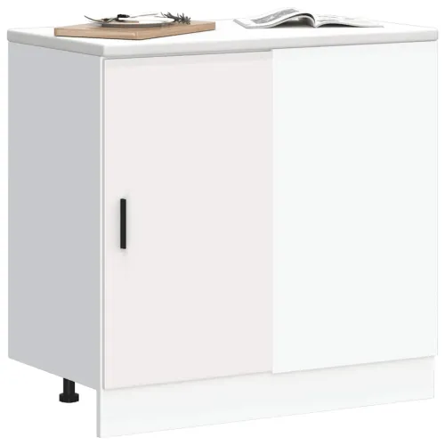 Podni ormarić za Lavabo - Umivaonik “Lyon” Bijeli inženjerski drvo - Bijela 1 1 x kutni donji ormarić (1 vrata) 86 cm 1 Cijena