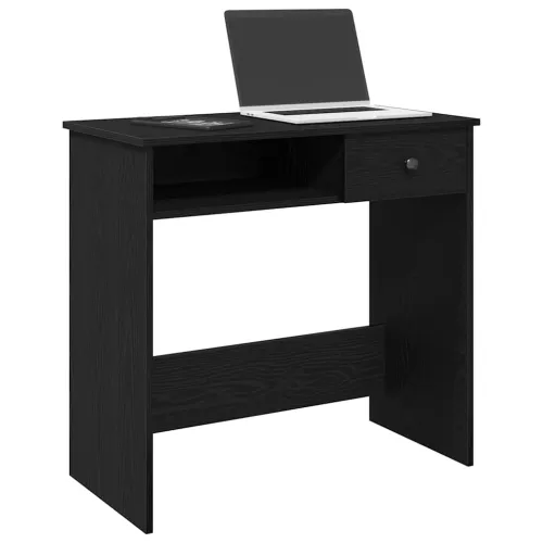 Radni stol crni 80 x 40 x 75 cm od iverice - Crna Crna Cijena