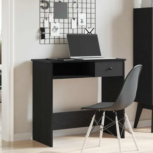 Radni stol crni 80 x 40 x 75 cm od iverice - Crna Cijena