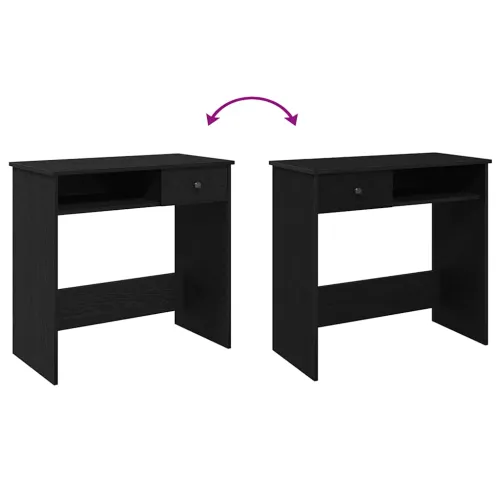 Radni stol crni 80 x 40 x 75 cm od iverice - Crna Cijena