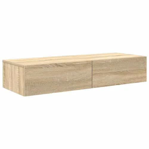 Zidna polica s ladicama sonoma hrast 100x36x19 cm izrađeno drvo - sonoma hrast 100 x 36 x 19 cm 1 1 Cijena