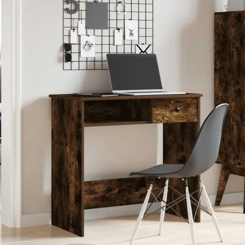 Radni stol boja dimljenog hrasta 80x40x75 cm konstruirano drvo - Dimljeni hrast Cijena