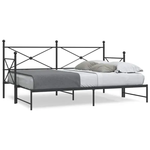 Krevet na rasklapanje bez madraca crni 75x190 cm čelik - Crna 75 x 190 cm s krevetom na izvlačenje Cijena