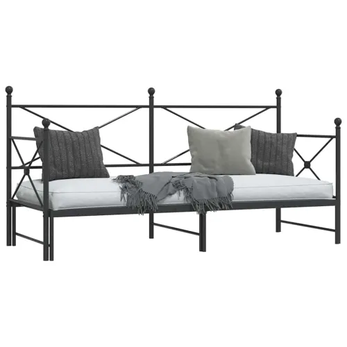 Krevet na rasklapanje bez madraca crni 75x190 cm čelik - Crna 75 x 190 cm s krevetom na izvlačenje Cijena