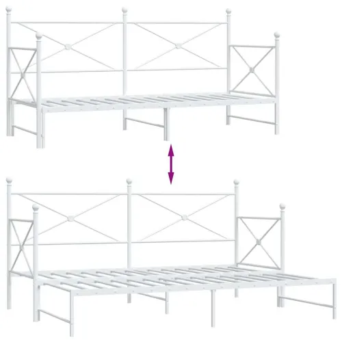 Krevet na rasklapanje bez madraca bijeli 80x200 cm čelik - Bijela 80 x 200 cm s krevetom na izvlačenje Cijena