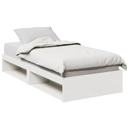 Dnevni krevet bez madraca bijeli 90 x 190 cm masivna borovina - Bijela 90 x 190 cm Cijena