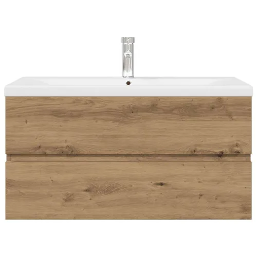 Ormarić za Lavabo - Umivaonik s ugradbenim umivaonikom i slavinom - hrast artisan 90 x 38.5 x 45 cm sa slavinom i odvodom Cijena