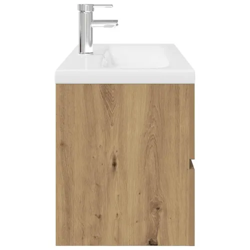 Ormarić za Lavabo - Umivaonik s ugradbenim umivaonikom i slavinom - hrast artisan 90 x 38.5 x 45 cm sa slavinom i odvodom Cijena