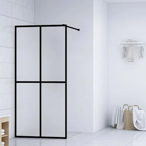 Pregrada za tuširanje od mutnog kaljenog stakla 100 x 195 cm - Matirana bijela 100 x 195 cm Cijena