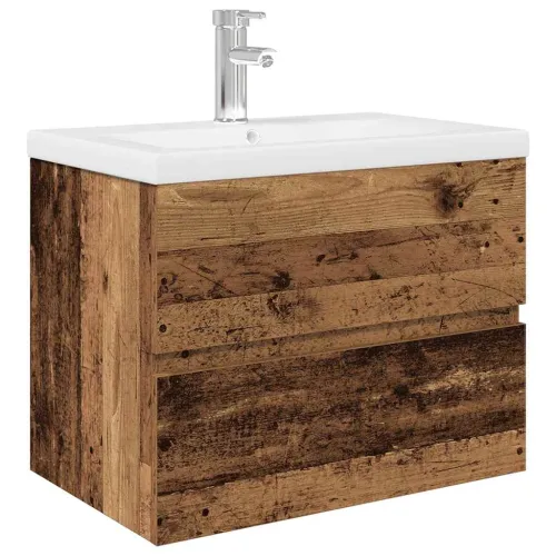Ormarić za sudoper ugradbenim Lavabo - Umivaonikom i slavinom Staro drvo - Staro drvo 60 x 38.5 x 45 cm sa slavinom i odvodom Cijena