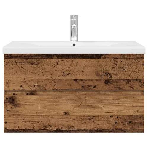 Ormarić za sudoper ugradbenim Lavabo - Umivaonikom i slavinom Staro drvo - Staro drvo 80 x 38.5 x 45 cm sa slavinom i odvodom Cijena