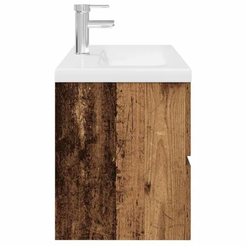 Ormarić za sudoper ugradbenim Lavabo - Umivaonikom i slavinom Staro drvo - Staro drvo 80 x 38.5 x 45 cm sa slavinom i odvodom Cijena