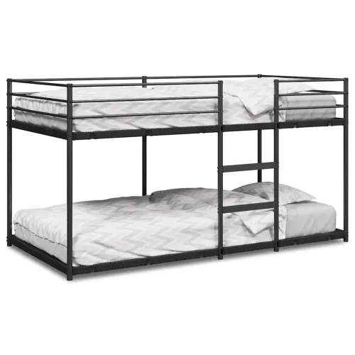 Krevet na kat bez madraca crni 100x200 cm čelik - 100 x 200 cm Cijena
