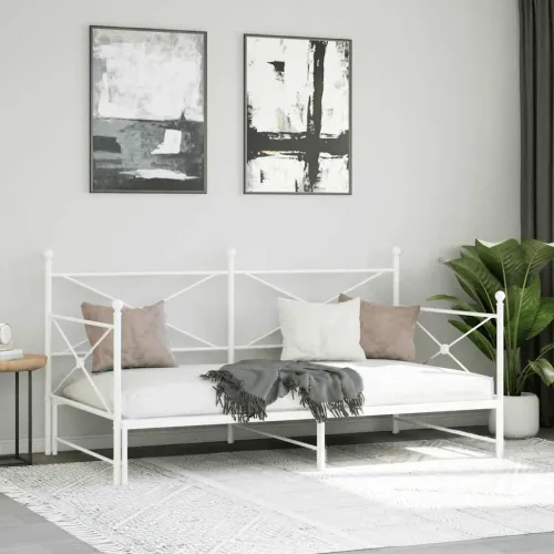 Krevet na rasklapanje bez madraca bijeli 107x203 cm čelik - Bijela 107 x 203 cm s krevetom na izvlačenje Cijena