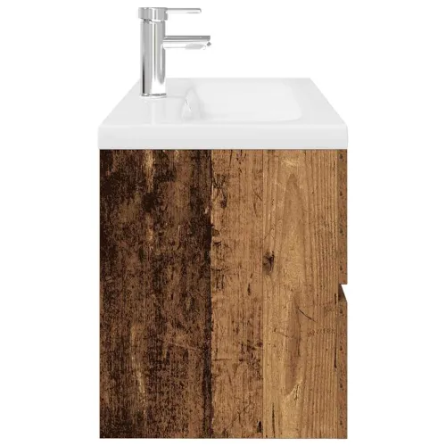 Ormarić za sudoper ugradbenim Lavabo - Umivaonikom i slavinom Staro drvo - Staro drvo 100 x 38.5 x 45 cm sa slavinom i odvodom Cijena