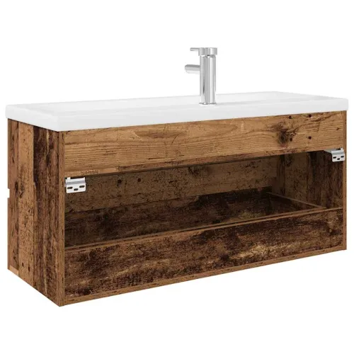 Ormarić za sudoper ugradbenim Lavabo - Umivaonikom i slavinom Staro drvo - Staro drvo 100 x 38.5 x 45 cm sa slavinom i odvodom Cijena