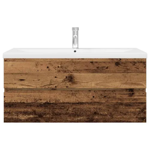 Ormarić za sudoper ugradbenim Lavabo - Umivaonikom i slavinom Staro drvo - Staro drvo 100 x 38.5 x 45 cm sa slavinom i odvodom Cijena
