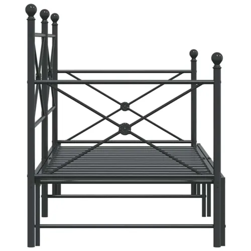 Krevet na rasklapanje bez madraca crni 90x200 cm čelik - Crna 90 x 200 cm s krevetom na izvlačenje Cijena