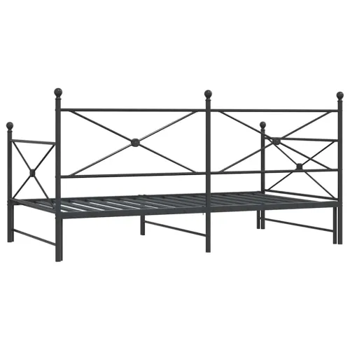 Krevet na rasklapanje bez madraca crni 100x200 cm čelik - Crna 100 x 200 cm s krevetom na izvlačenje Cijena