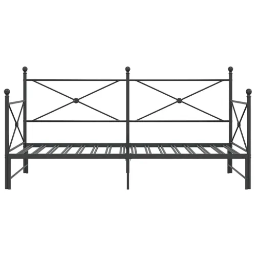 Krevet na rasklapanje bez madraca crni 100x200 cm čelik - Crna 100 x 200 cm s krevetom na izvlačenje Cijena