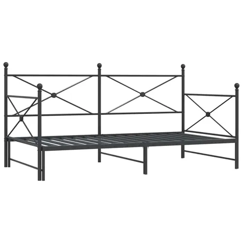 Krevet na rasklapanje bez madraca crni 100x200 cm čelik - Crna 100 x 200 cm s krevetom na izvlačenje Cijena