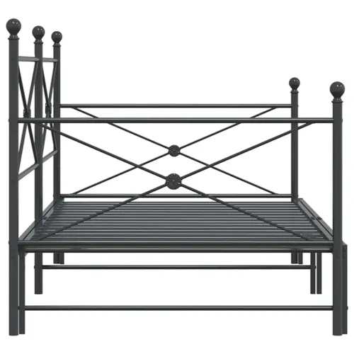 Krevet na rasklapanje bez madraca crni 100x200 cm čelik - Crna 100 x 200 cm s krevetom na izvlačenje Cijena