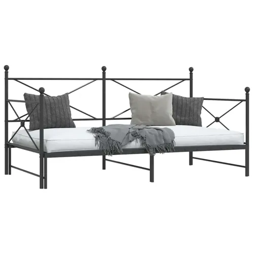 Krevet na rasklapanje bez madraca crni 100x200 cm čelik - Crna 100 x 200 cm s krevetom na izvlačenje Cijena