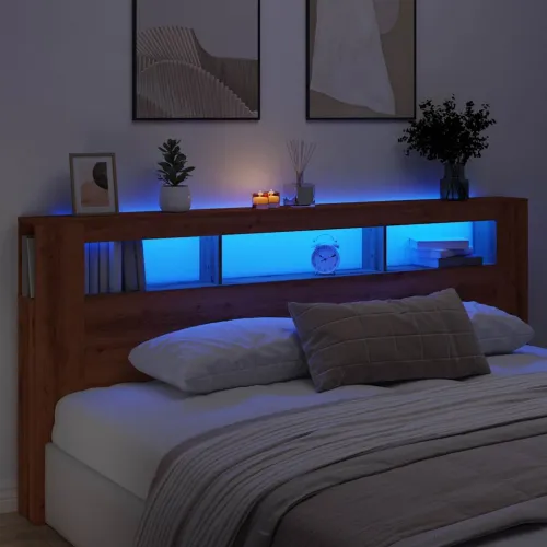 LED uzglavlje boja hrasta artisan 220x18,5x103,5 cm drveni - hrast artisan 220 x 103.5 cm 1 Hrast artisan Cijena